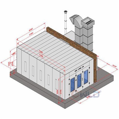 Poolas müügil kohandatud värvipihusti kabiin
