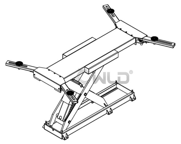 Käärtõstuk auto värvimiskabiini sees